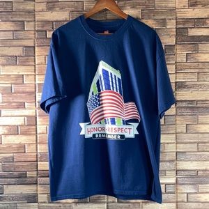 Unisex Hanes XL Margaritaville Blue Patriotic Honor Respect Remember T Shirt